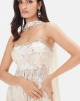 The White Rose Petal Sharara Set  - Ready to Ship