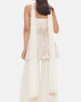The White Rose Petal Sharara Set  - Ready to Ship