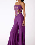 The Mystic Plum Sharara Set - Ready to Ship