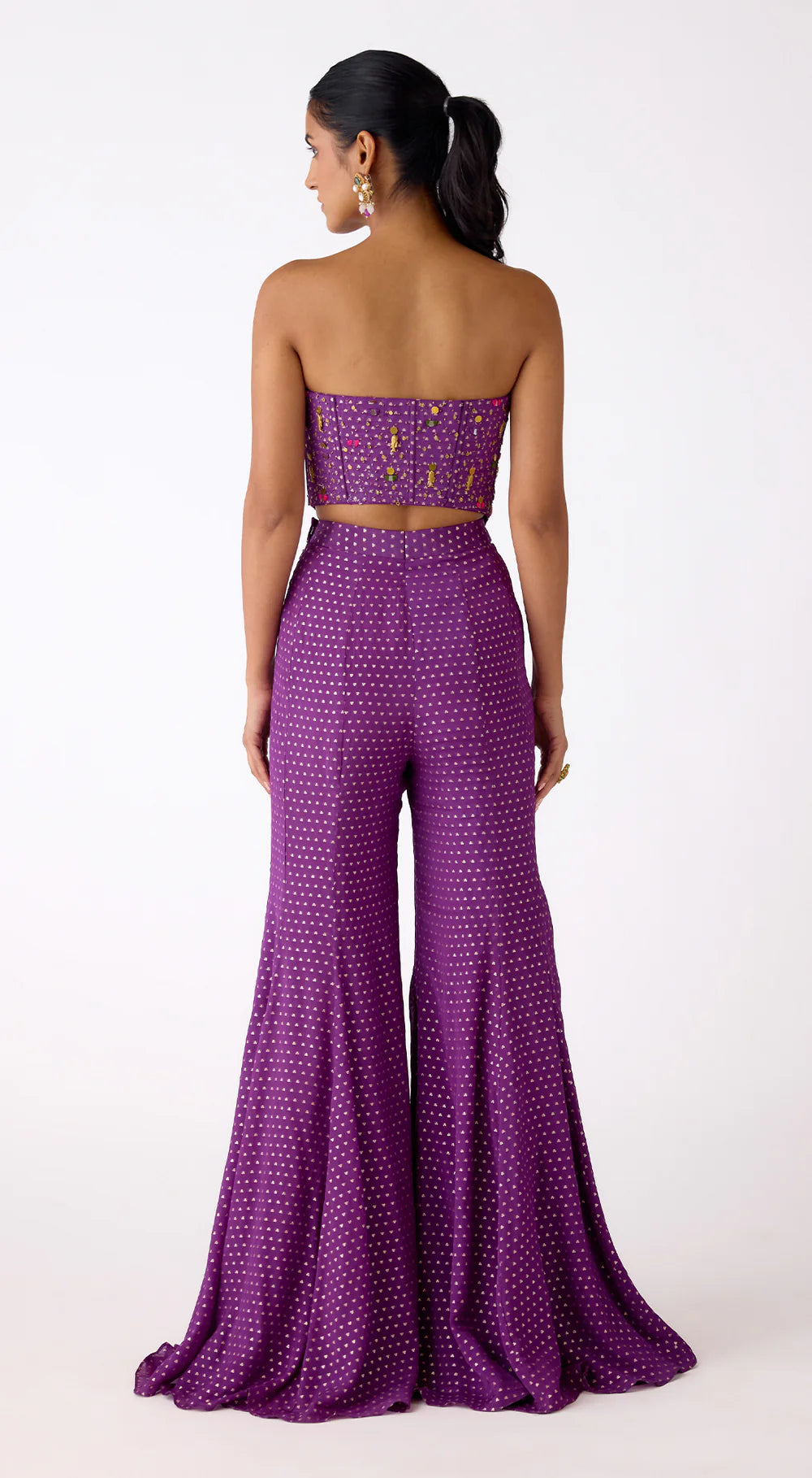 The Mystic Plum Sharara Set - Ready to Ship