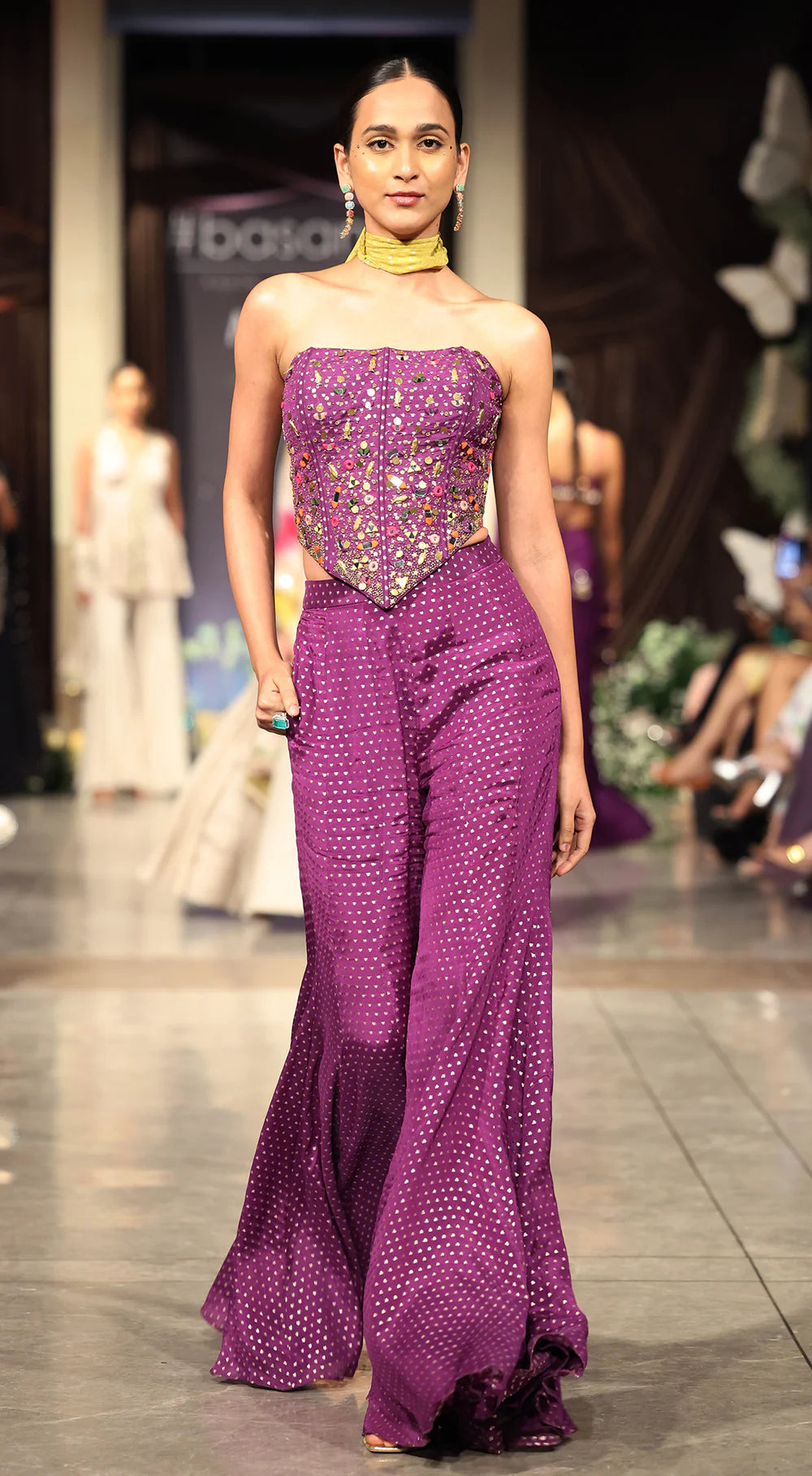 The Mystic Plum Sharara Set - Ready to Ship