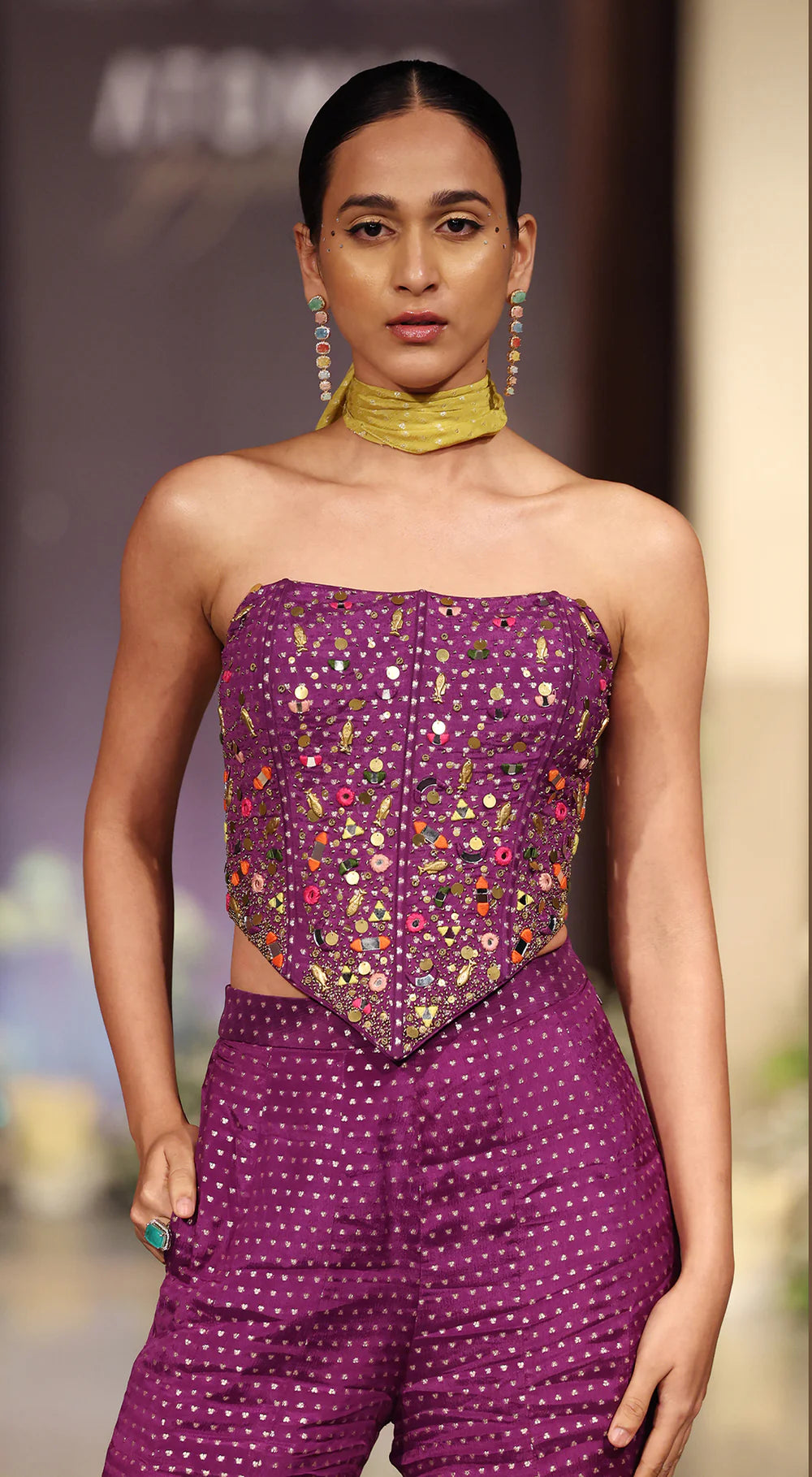 The Mystic Plum Sharara Set - Ready to Ship