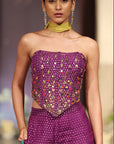 The Mystic Plum Sharara Set - Ready to Ship