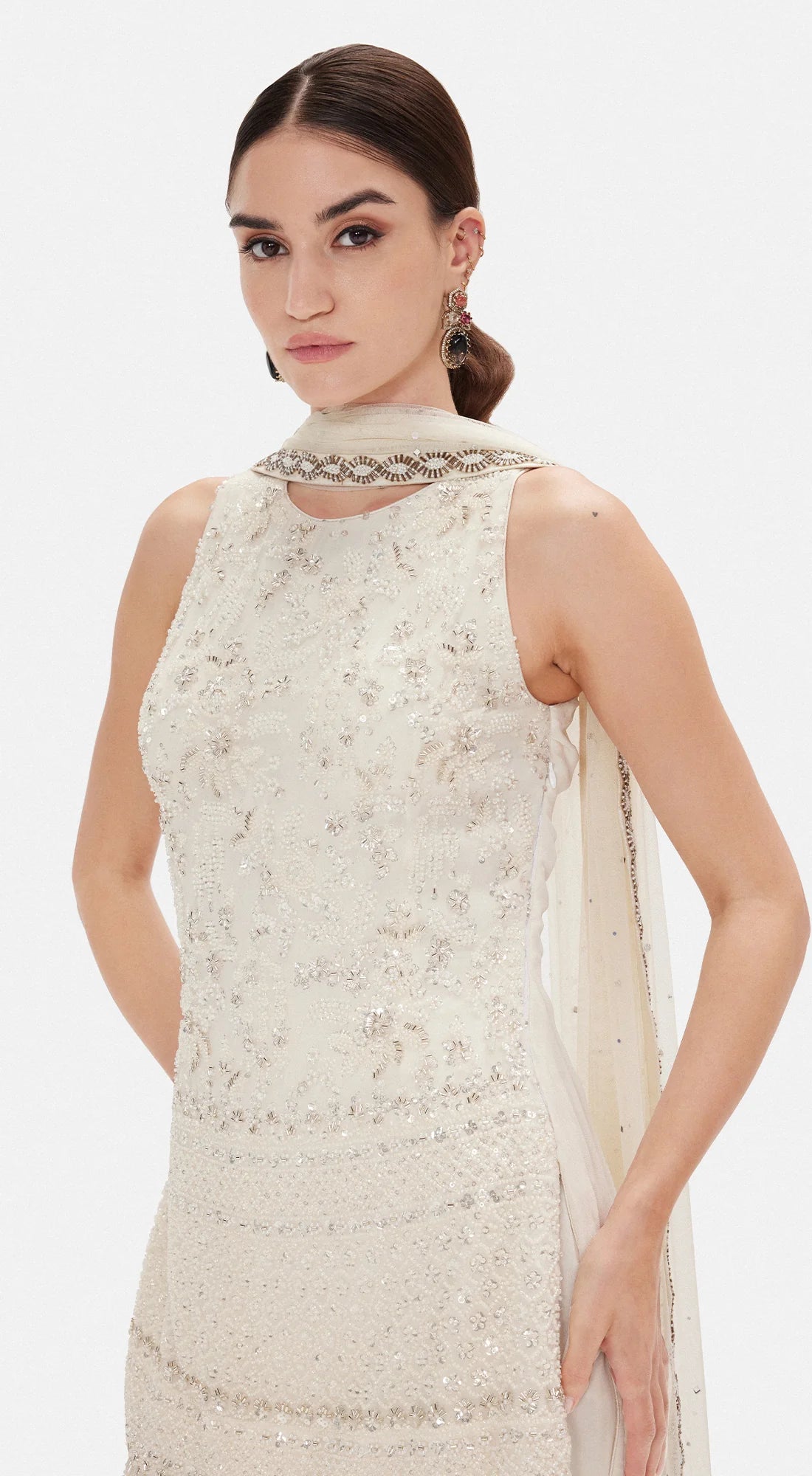 The Ivory Glace Sharara Set  - Ready to Ship