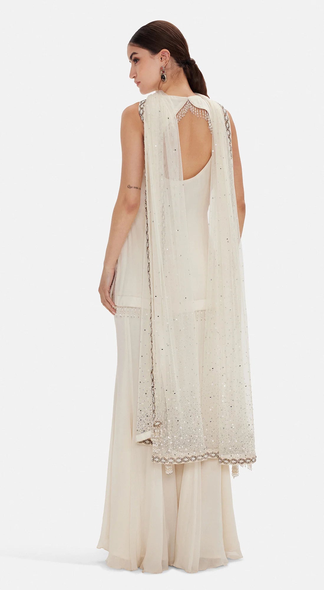 The Ivory Glace Sharara Set  - Ready to Ship