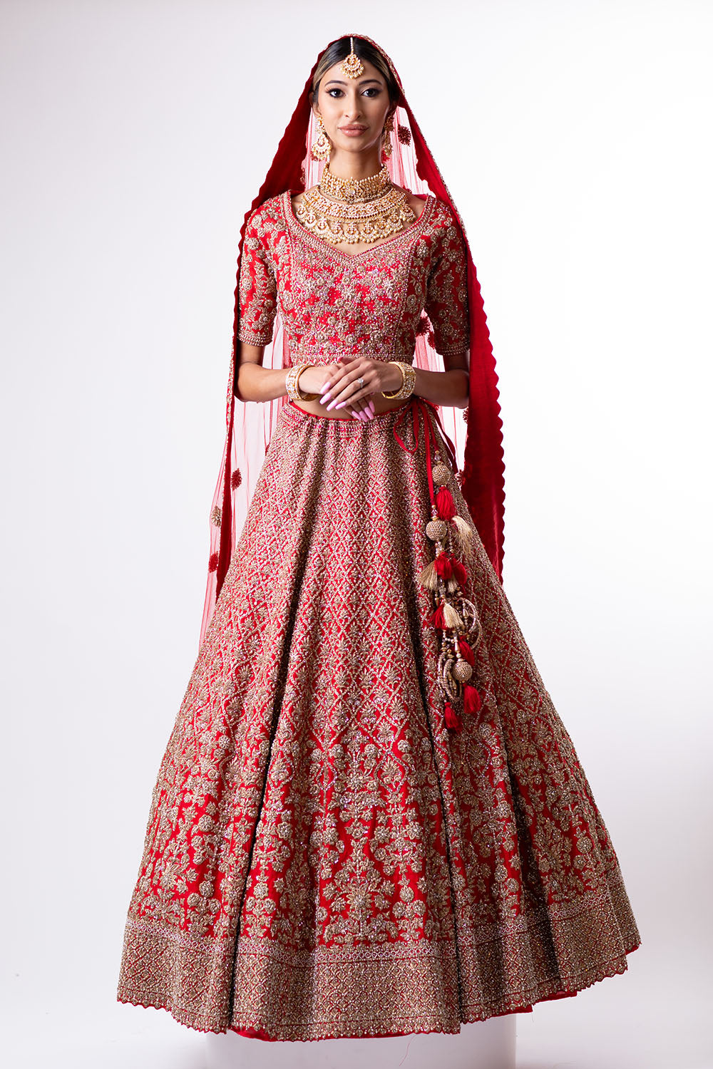Sunny's Red Heritage Lehenga II - Ready to Ship