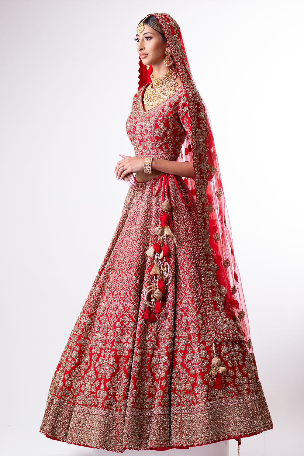 Sunny's Red Heritage Lehenga II - Ready to Ship