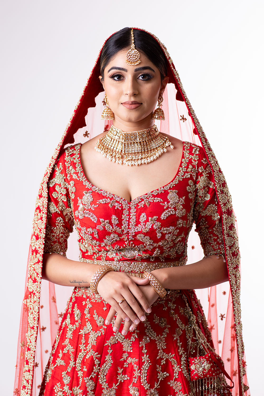Sunny's Red Heritage Lehenga IV - Ready to Ship