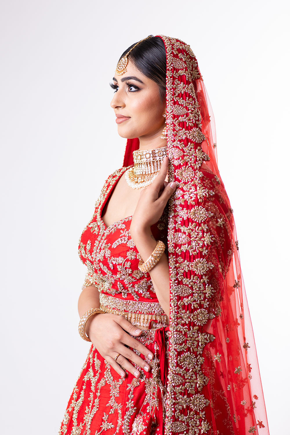 Sunny's Red Heritage Lehenga IV - Ready to Ship