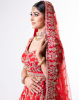 Sunny's Red Heritage Lehenga IV - Ready to Ship