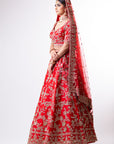 Sunny's Red Heritage Lehenga IV - Ready to Ship