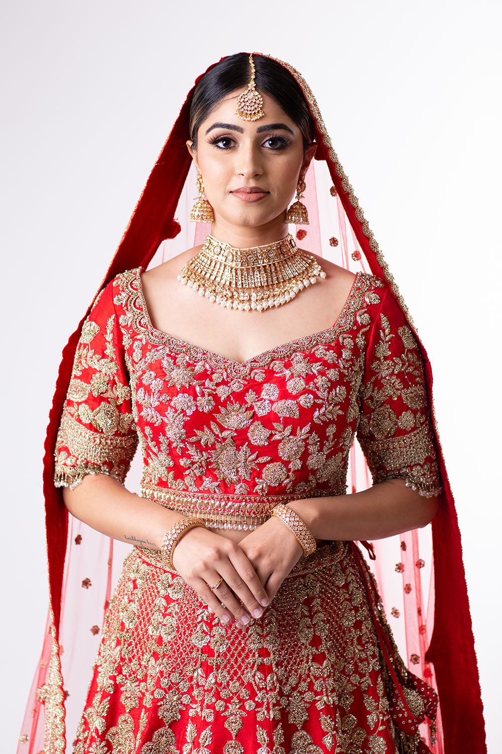 Sunny's Red Heritage Lehenga VI - Ready to Ship