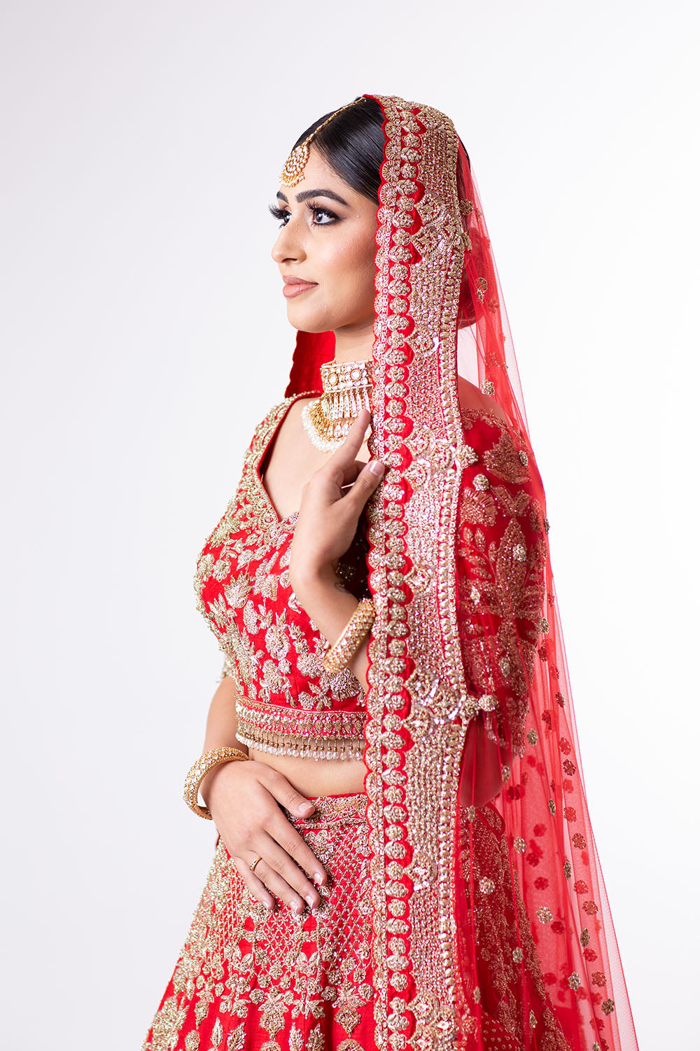 Sunny's Red Heritage Lehenga VI - Ready to Ship