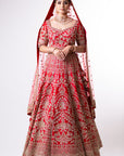 Sunny's Red Heritage Lehenga VI - Ready to Ship