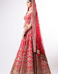 Sunny's Red Heritage Lehenga VI - Ready to Ship