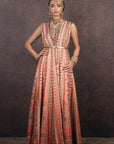 Peach Ombre Jacket Set | Muraqqa