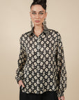 Pearl Ivory Printed Long Top