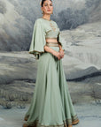 Pistachio Green Sharara Set | Baroda