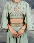 Pistachio Green Sharara Set | Baroda