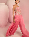 Pop Pink Corset Top & Skirt Set