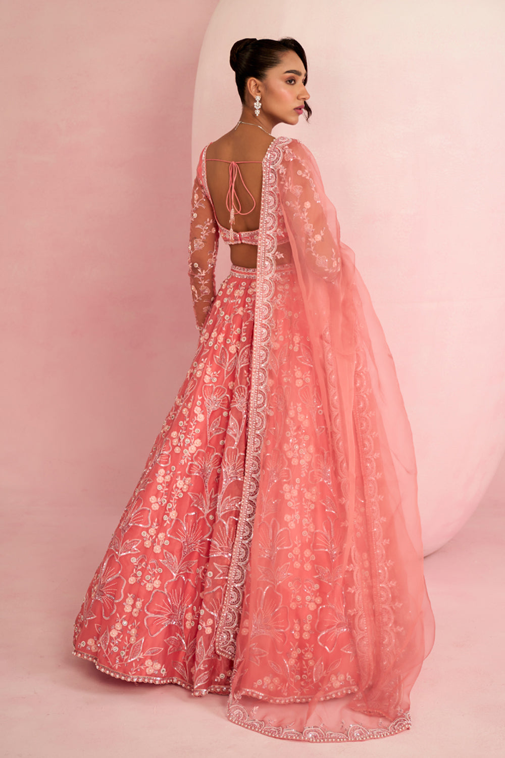Peach Lehenga Set
