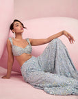 Blue Sharara Set