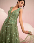 Sage Green Sharara Set
