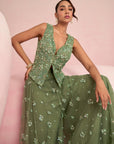 Sage Green Sharara Set