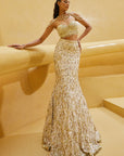 Off-White Mermaid Lehenga Set - Eraya
