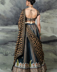 Prussian Blue Skirt Set | Baroda