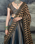 Prussian Blue Skirt Set | Baroda