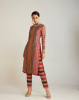 Olive Green Straight Kurta Pant Set
