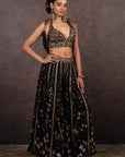 Rich Black Sharara Set | Muraqqa