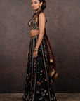 Rich Black Sharara Set | Muraqqa