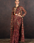 Ruby - Fuschia Ombre Jacket Set | Muraqqa