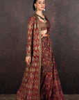 Ruby - Fuschia Ombre Jacket Set | Muraqqa