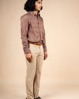 Rust - Ivory Printed Shirt