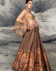 Rust Orange Chevron Skirt Set | Baroda