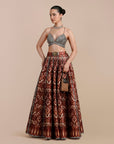 Rust Orange Skirt Set