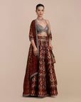 Rust Orange Skirt Set
