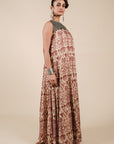 Rust Pink - Ivory Maxi Dress