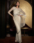 Sora Metal Fringe Saree