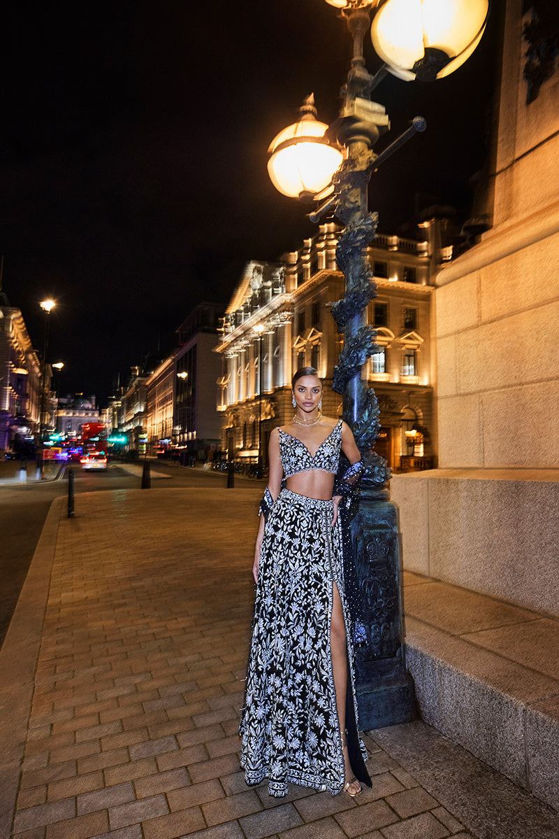 Black & Silver Skirt Set 1