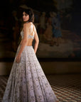 Blue Crystal Lehenga Set