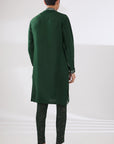 Green Silk Mirror Embroidered Kurta Set - Ready to Ship