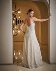 White Sequin Sharara Set