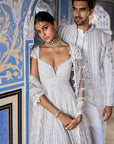 Cream Dori Ankarkali Set