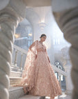 Powder Peach Cut Work Lehenga Set