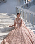 Powder Peach Cut Work Lehenga Set