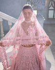 Pink Cut Work Lehenga Set